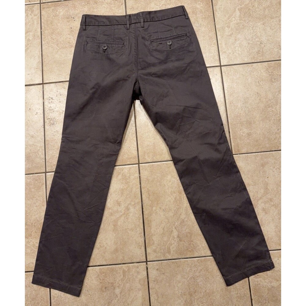 Perk Pants Mens 31x32 Gray Slim Fit Stretch Chino Casual Cotton Spandex - Picture 2 of 8